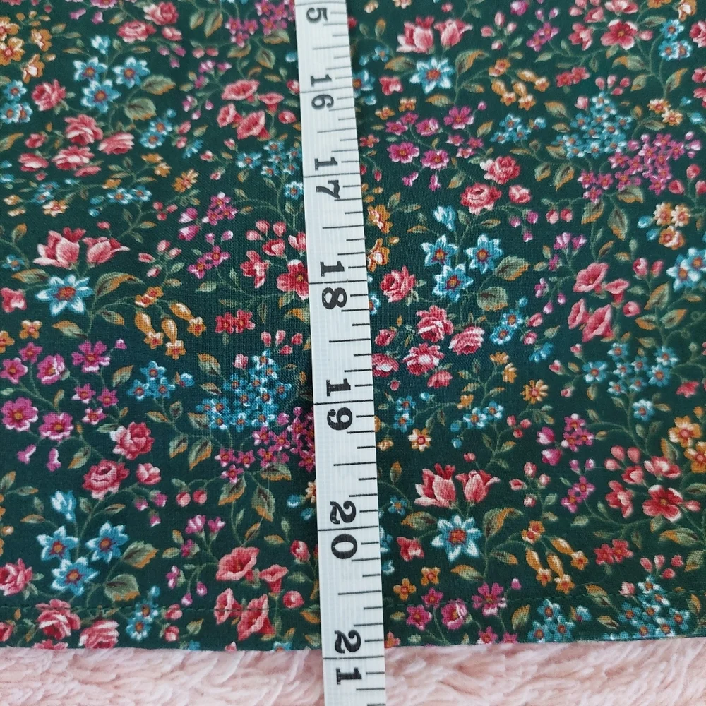 Fun & Fancy Originals Green Floral Squared Dance Skirt‎ Set Size Meduim